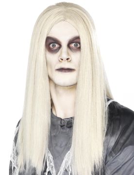 Zombie Indianer Perücke weiss