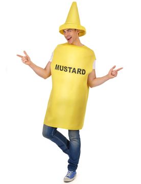 Senftuben-Kostüm Mustard gelb-schwarz