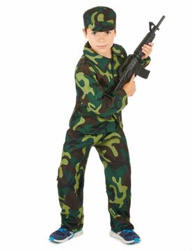 Militär-Kinderkostüm Soldaten Kostüm camouflage - male