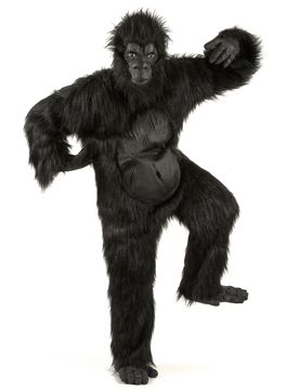 Gorilla Kostüm mit Maske schwarz