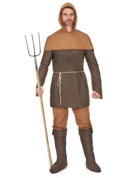 Mittelalter Bauerkostüm für Herren braun - male