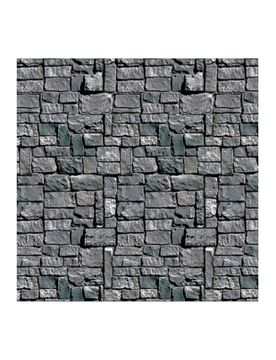 Steinerne Mauer Halloween Wand-Dekofolie grau 1,2x9,1m