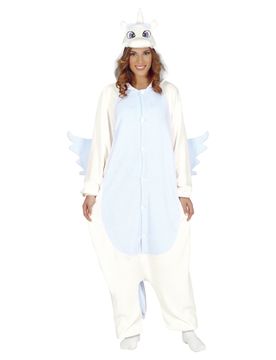 Einhorn Kostüm für Erwachsene weiß-blau