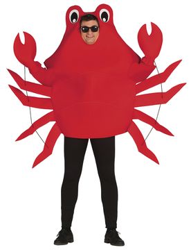 Witziges Krabben-Kostüm für Damen und Herren rot - unisex