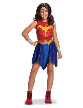 Wonder Woman Justice League Kinderkostüm blau-rot-gold - female