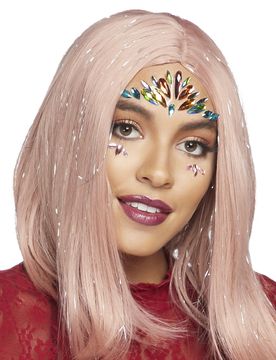 Schmucksteine für das Gesicht für Erwachsene Make-up Festival bunt