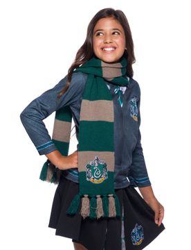 Slytherin-Schal Deluxe Harry Potter-Accessoire grün-bronze