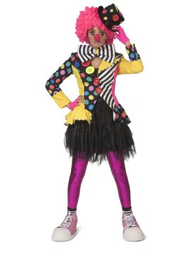 Clown-Jacke für Damen Faschingskostüm bunt - female