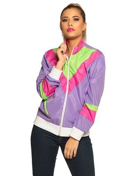 Er Jahre Bad Taste-Joggingjacke für Damen bunt - female