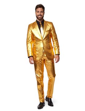 Mr. Groovy Gold-Kostüm für Herren suits-Kostüm gold - male