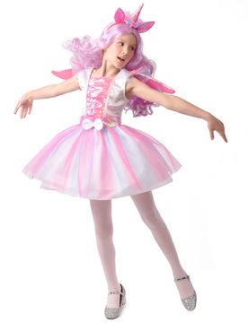 Einhorn-Kostüm mit Tutu für Mädchen Faschingskostüm rosa - female