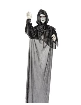 Mönch-Dekofigur mit Leuchteffekt Halloween-Deko schwarz-weiss 120 cm