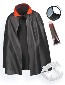 Vampir-Set für Kinder mit Umhang und Make-Up