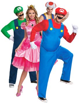 Super Mario Erwachsenen Gruppenkostüm