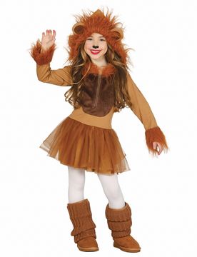 Löwe Löwen-Kostüm Mädchen Kleid Kinderkostüm - female
