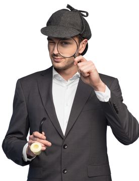 Detektiv Set für Erwachsene grau