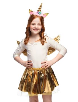Einhorn Set für Kinder gold