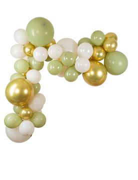 Teiliges Ballonbogen-Set Salbeigrün + Gold Boho-Deko