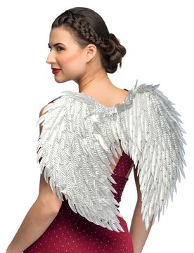 Engelsflügel silber glamourös Erwachsene