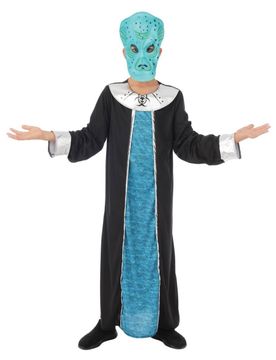 Alien Kommandant Kostüm für Kinder blau
