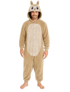 Monster Kostüm Herren Plüsch Beige Overall - male