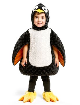 Pinguin Kinderkostüm Plüsch schwarz-weiß
