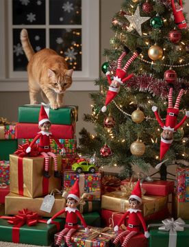 Er Set freche Weihnachtswichtel