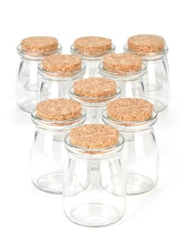 Kleine Gläser mit Korkverschluss 7cm - Glasbehälter Set