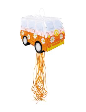 Hippie Bus Pinata mit Blumenmuster - 32 x 23 cm Partydeko
