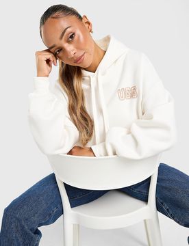 Australia Womens Felpa con Cappuccio Cosy Logo - Bianco, bianco bianco Donna taglia L