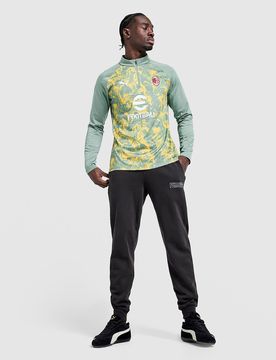 Mens Top 1/4 Zip Warm Up AC Milan - Verde, verde verde Uomo taglia S