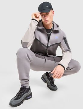 Mens Felpa con Cappuccio Full Zip Tech Fleece - Nero, nero nero Uomo taglia XL