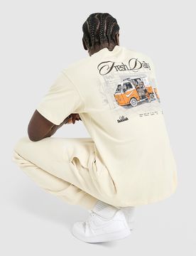 Cafe Swoosh Graphic T-Shirt - Herren, Braun - male - Size: XXL