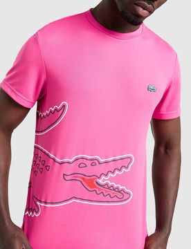 Mens Wrap Croc T-Shirt - Rosa, rosa rosa Uomo taglia 6/XL