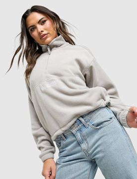 Womens Felpa Brushy Bay Fleece - Grigio, grigio grigio Donna taglia XL
