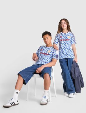 Manchester United FC 1990-92 Away Sweatshirt - Blu, blu blu Bambino taglia 13-14Y