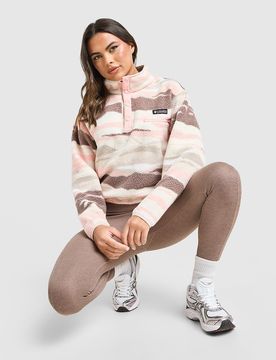 Womens Felpa in Pile Helvetia Print - Rosa, rosa rosa Donna taglia XS
