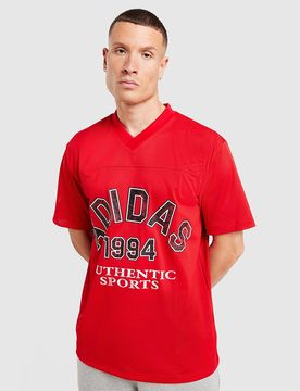 Mens Mesh Varsity Jersey - Rosso, rosso rosso Uomo taglia S