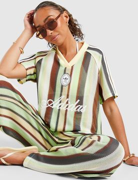 Womens Crochet Football Top - Giallo, giallo giallo Donna taglia XS