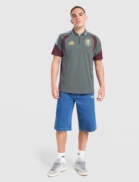 Mens Aston Villa FC Tiro 26 Polo Shirt - Grigio, grigio grigio Uomo taglia XXL