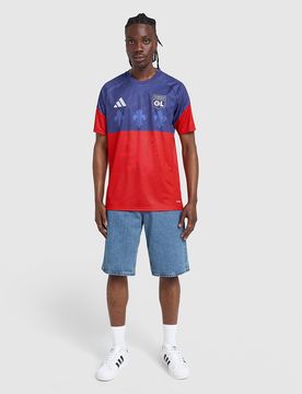 Mens Olympique Lyon Maglia Pre Partita - Rosso, rosso rosso Uomo taglia XS