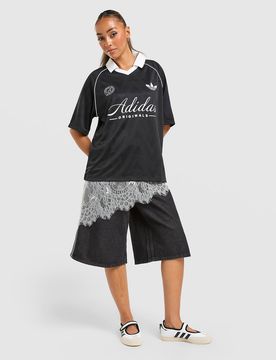 Womens Maglia Script Football Collar - Nero, nero nero Donna taglia XL
