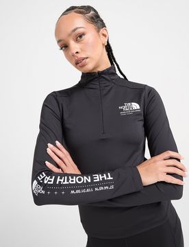 Tech Fitted 1/4 Zip Top - Damen, Schwarz - female - Size: XS