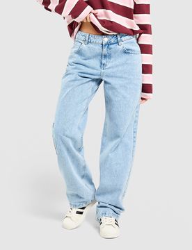 Mid-Rise Loose Jeans Damen - Damen, Blau - female - Size: 12