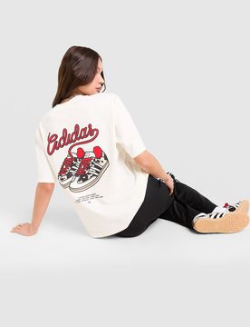Womens Maglia Cow Samba Graphic - Bianco, bianco bianco Donna taglia S