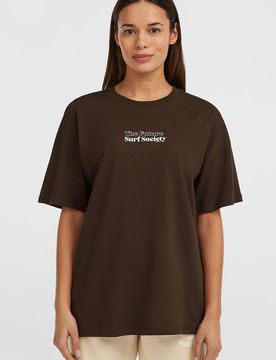 Future Surf Society T-Shirt - Braun - Damen - Größe: XS