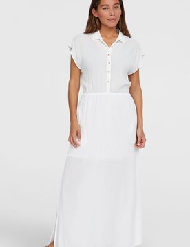 Lori Maxi Shirt Dress - Weiß - Damen - Größe: S