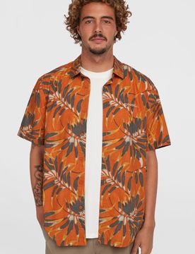 Print Shirt - Orange - Herren - Größe: S