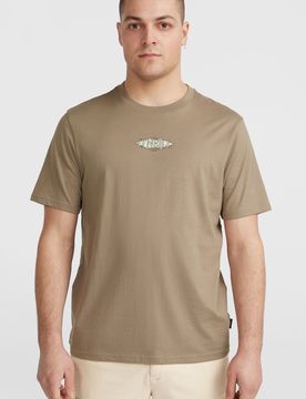 Back Print T-Shirt - Braun - Herren - Größe: XS
