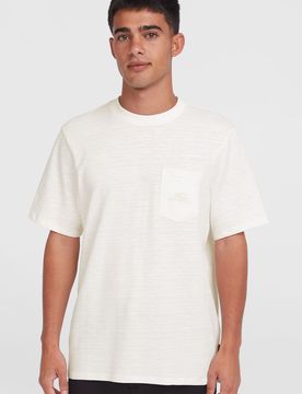 Slub Chest Pocket T-Shirt - Weiß - Herren - Größe: S